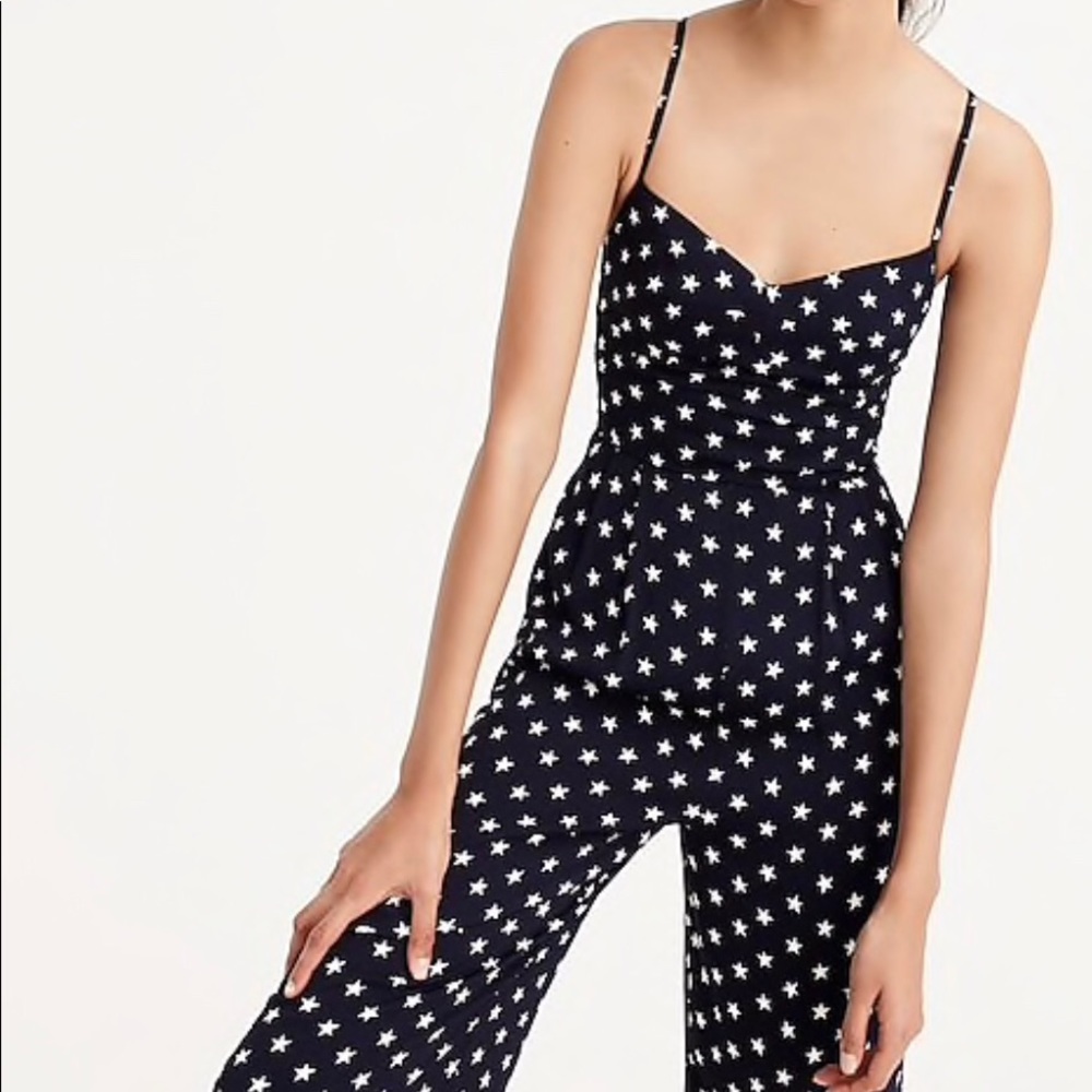 JCrew Star Print Jumpsuit